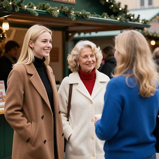 Festive Market Moments with Three Women