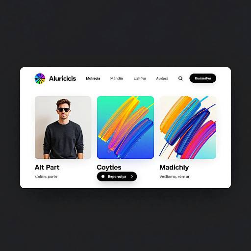 Modern Minimalistic AI Art Website