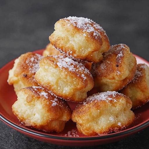 Close-Up of Sugary Fried Cakes