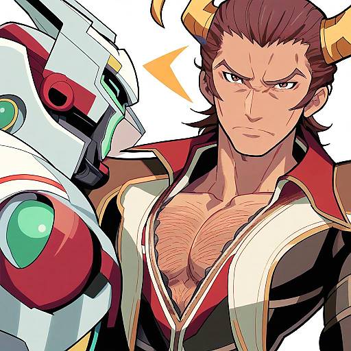 Illustration of Antonio lopez, tiger & bunny in the style of Hospital king