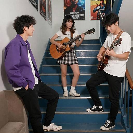 Blue Staircase Jam Session with Musicians