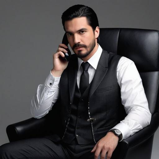 Confident businessman talking on phone
