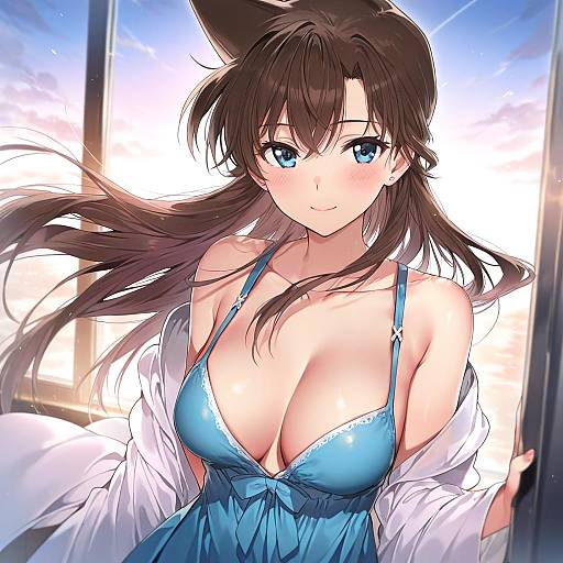 Illustration of Mouri ran, meitantei conan in the style of Yuran