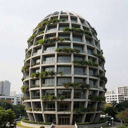 Solarpunk Elliptical Eco-Building Photo