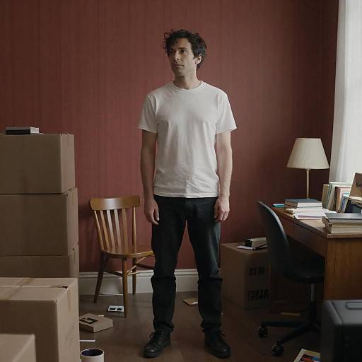 Man in a Cluttered Room Portrait