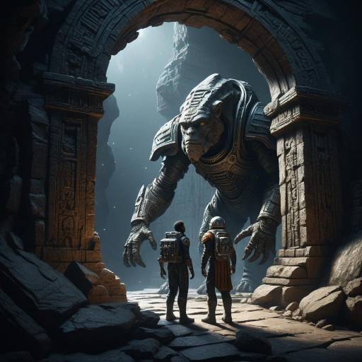 Ancient Astronaut Under Menacing Creature Ancient Astronaut Under Menacing Creature