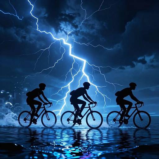 Neon Cyberpunk Bicycle Race