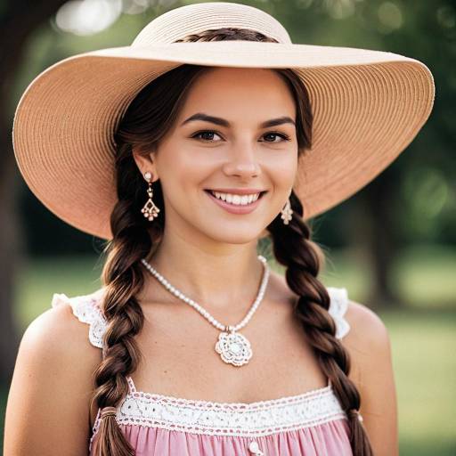 Charming Southern Belle in Pink Dress