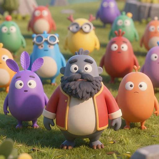 Vibrant Group of Animated Creatures