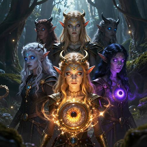 Tieflings in Enchanted Forest Glow