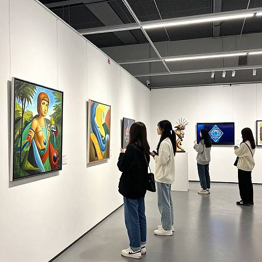 Vibrant University Art Show Scene