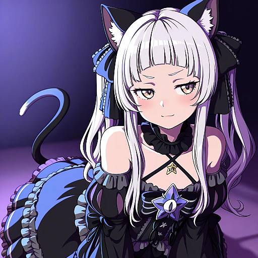 Illustration of Murasaki shion (gothic lolita), hololive in the style of Mefomefo