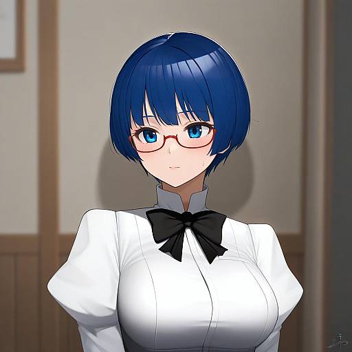 Illustration of Hakamichi shizune, katawa shoujo in the style of Senju (snz0)