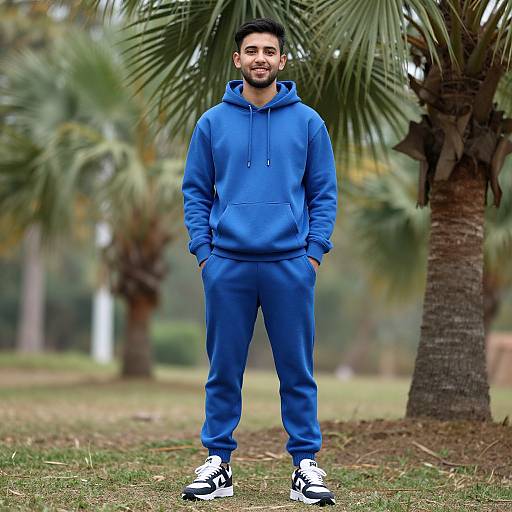 Stylish Male in Hoodie and Sneakers