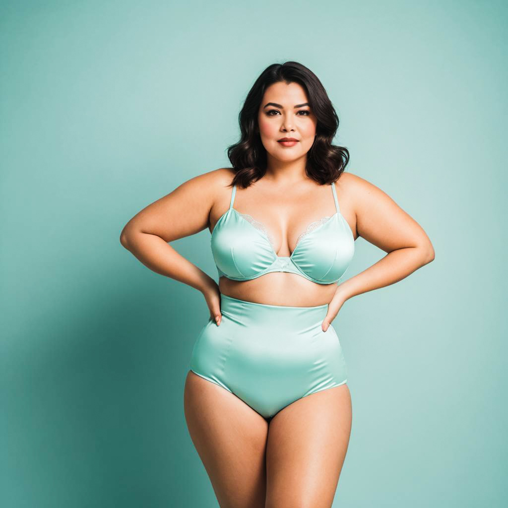 Playful Actress in Seafoam Breeze Setting