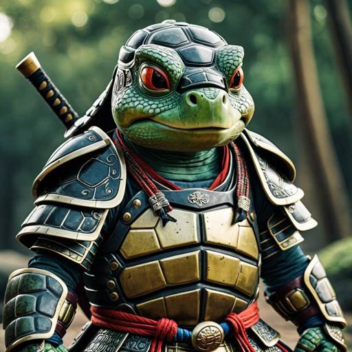 Anthropomorphic Turtle in Samurai Armor