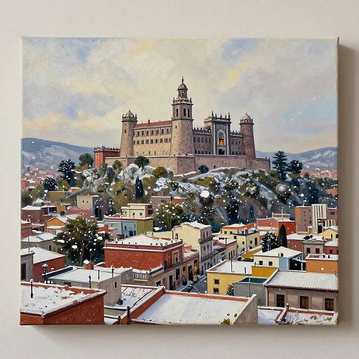 Art Deco Chapultepec Castle Scene