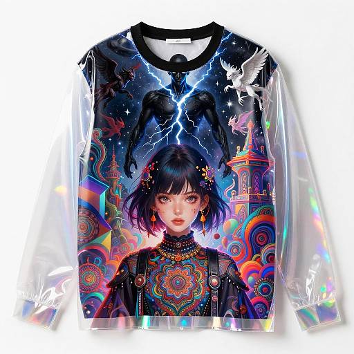 Holographic Harajuku Lightning God in Space