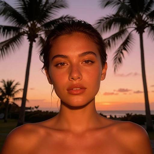 Sunset Glow in Tropical Paradise