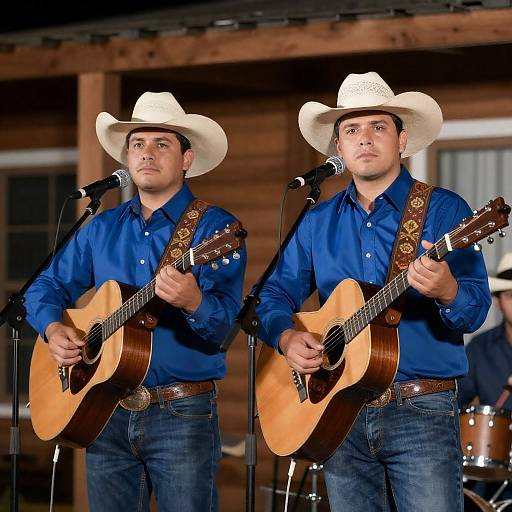 Cowboy Musicians Performing on Stage