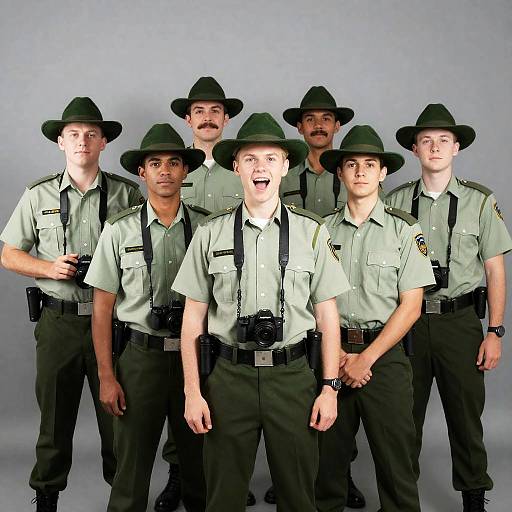 Group of Male Park Rangers Portrait