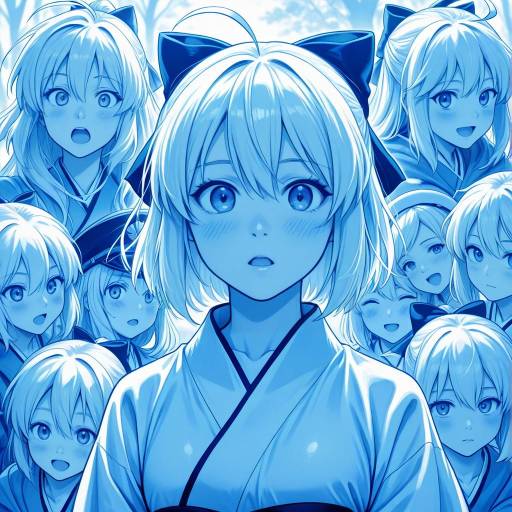 Monochrome Comic of Okita Souji and Friends