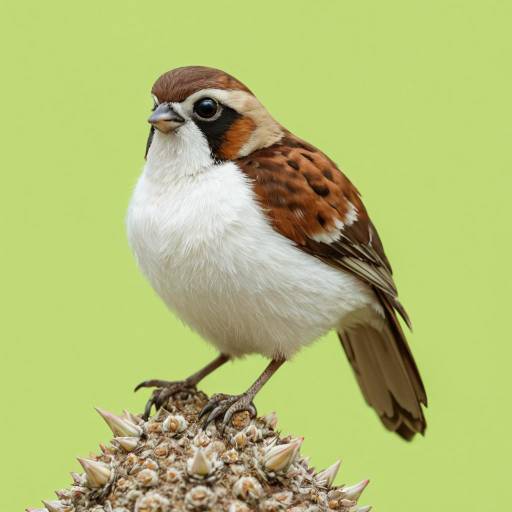 Realistic Sparrow with Blue Eyes in Nature