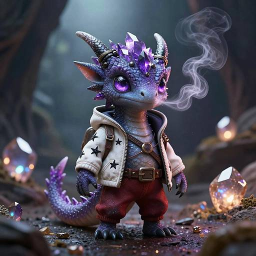 Magical Amethyst Dragon Hatchling