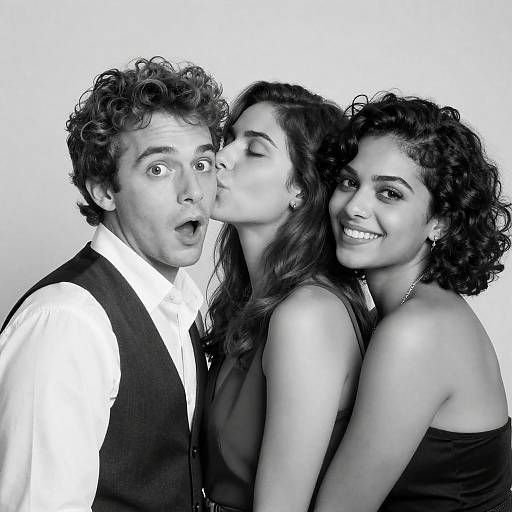 Intimate Black and White Portrait of Trio