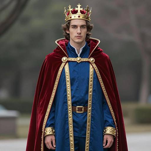 Royal Prince in Blue and Gold Costume