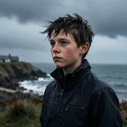 45-Year-Old Breton on Stormy Coast