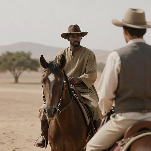 Contrast in the Desert: A Stunning Encounter