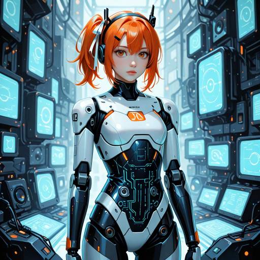 Futuristic Cowgirl with Robot Elements