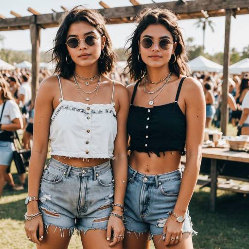 Two women at outdoor summer festival