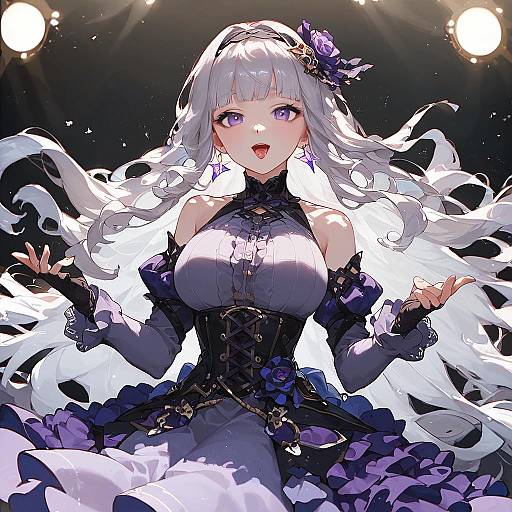 Dazzling Idol Performing on Stage