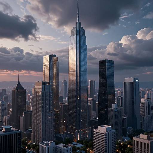 Cyberpunk Futuristic Dream Cityscape