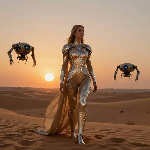 Sci-Fi Princess in Alien Desert