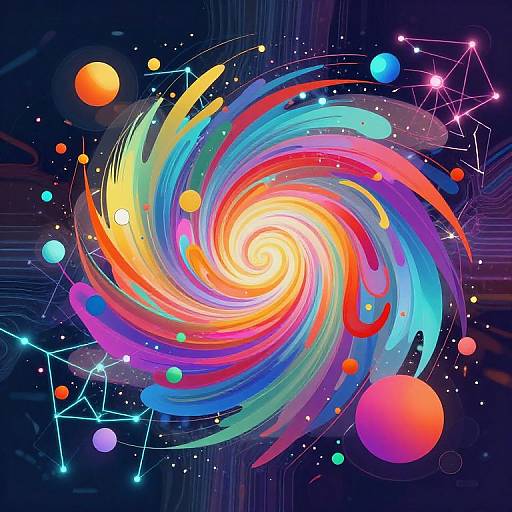 Futuristic AI Art with Neural Patterns