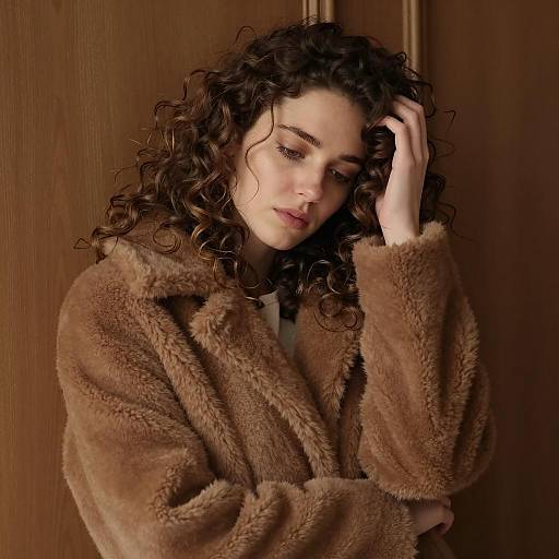 Reflective Woman in Cozy Setting