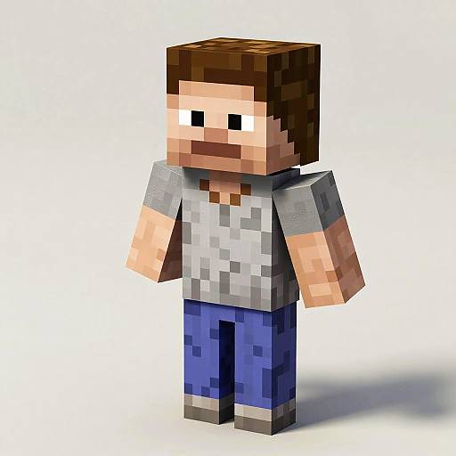 Realistic Minecraft Skin with Dynamic Pose