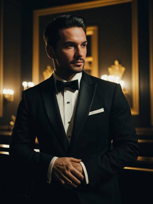 Man in Formal Wedding Tuxedo