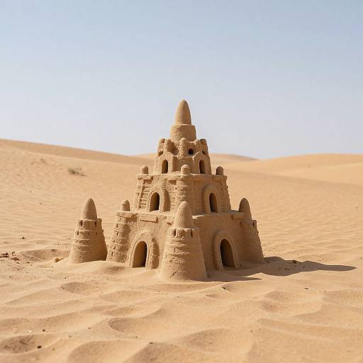 Desert Sandcastle of Fleeting Dreams