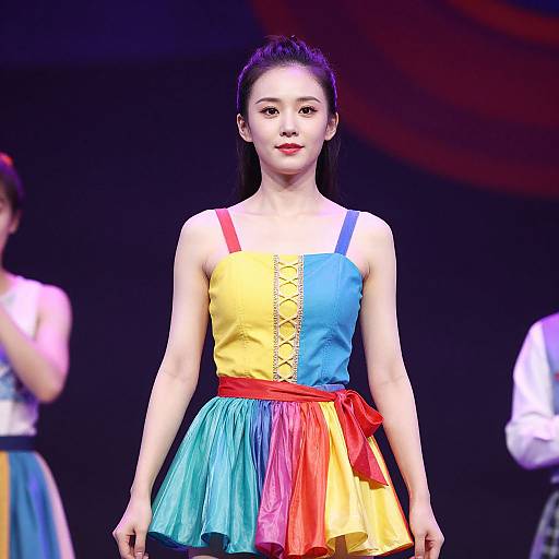 Colorful Woman's Stage Costume Close-Up