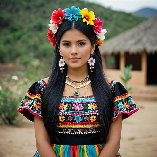Vibrant Mexican Traditional Attire Portrait