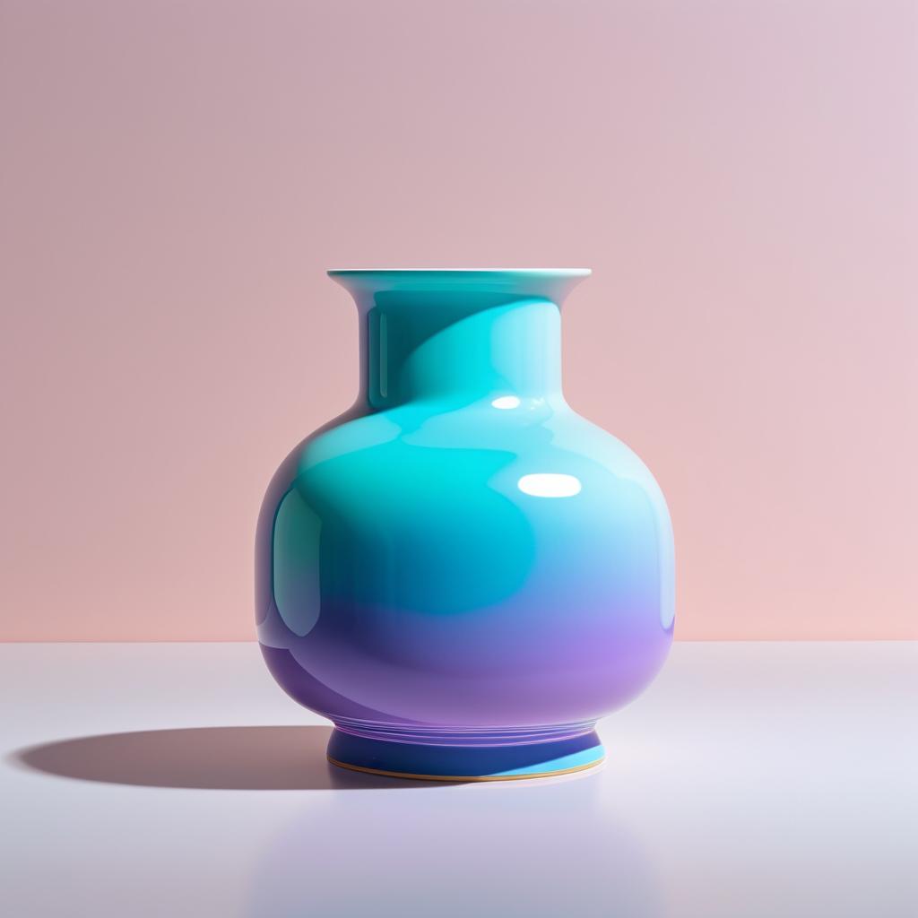 Artistic Luminous Mugshot of a Vase