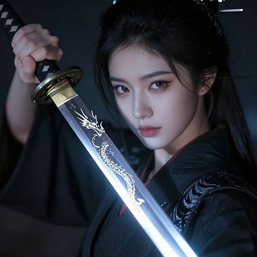 Glowing Dragon Katana Japanese Samurai