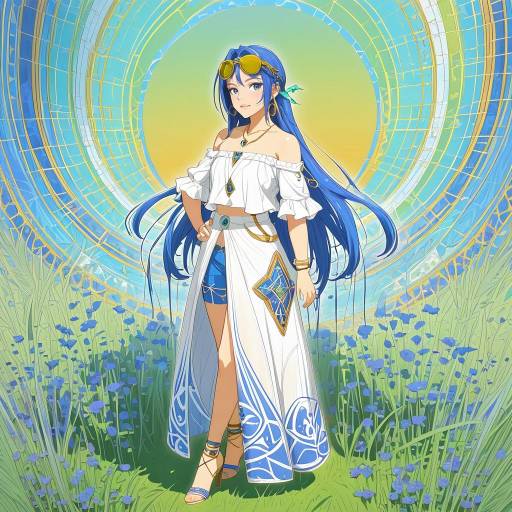 Serene Girl in Meadow from Ys VIII