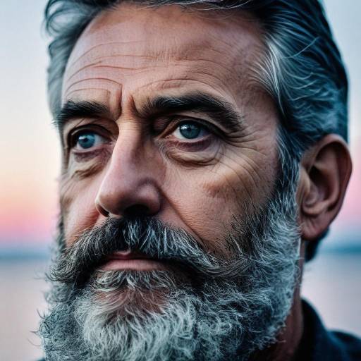 Thoughtful Mature Man in Twilight