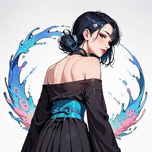 Anime Girl Soifon Looking Back