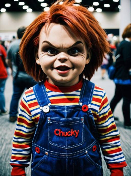 Man Cosplaying as Chucky at Convention